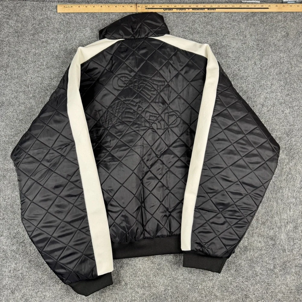 Anti Social Social Club Jacket Mens XL Black Quilted Get Weird Bomber Streetwear